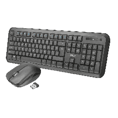 Kit tastatura + mouse Wireless, 2.4 GHz, negru, Trust Nova