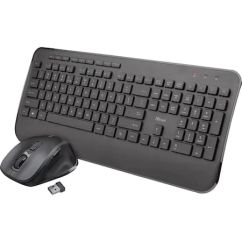 Kit tastatura + mouse, Wireless, 2.4Ghz, negru, Trust Mezza