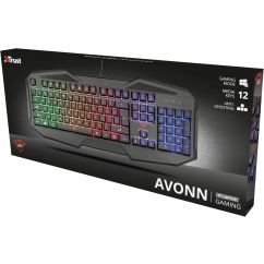 Tastatura USB, gaming, negru, Trust GXT