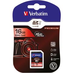 Card de memorie, SDHC, clasa 10, 16GB, Verbatim