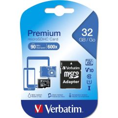 Card de memorie, micro SDHC, cu adaptor, clasa 10 , 32GB, Verbatim