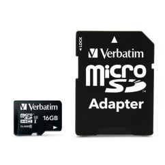 Card de memorie, micro SDHC, pro, cu adaptor, 16GB, U3, Verbatim