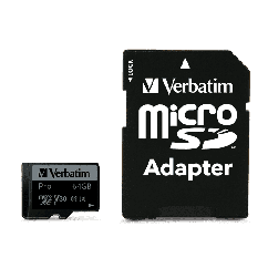 Card de memorie micro SDXC, pro, cu adaptor, 64GB, Verbatim