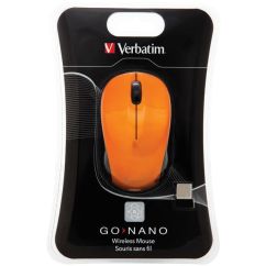 Mouse Wireless, 1600dpi, portocaliu, Verbatim