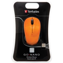 Mouse Wireless, 1600dpi, portocaliu, Verbatim