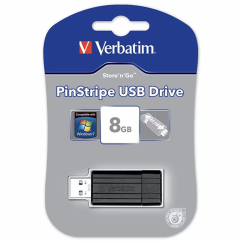 Memorie stick USB 2.0, 8GB, negru, Verbatim