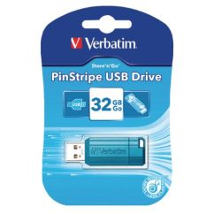 Memorie stick USB 2.0, 32GB, albastru, Verbatim Pinstripe