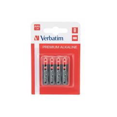 Baterii alcaline AAA (LR03), 1.5V,  4 buc/set, Verbatim