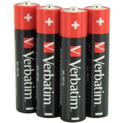 Baterii alcaline AAA (LR03), 1.5V, 4 buc/set, Verbatim