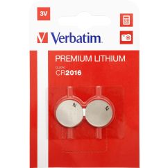 Baterie cu litiu, CR2016, 3V, 2 buc/set, Verbatim