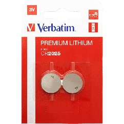 Baterie cu litiu, CR2025, 3V, 2 buc/set, Verbatim