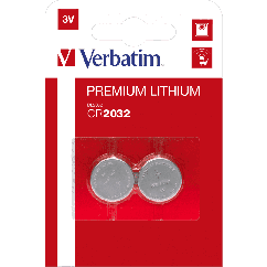 Baterie cu litiu, CR2032, 3V, 2 buc/set, Verbatim