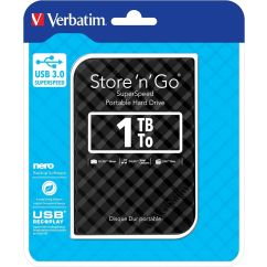 Hard disk extern (HDD), USB 3.0, 2.5inch, 1TB, negru, Verbatim