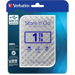 Hard disk extern (HDD), USB 3.0, 2.5inch, 1TB, argintiu, Verbatim