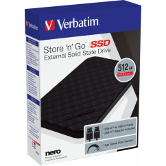SSD extern, 512GB, USB 3.2, Verbatim Store