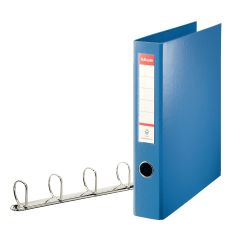 Caiet mecanic A4, 4 inele/D40mm, 60mm, albastru, Esselte Jumbo