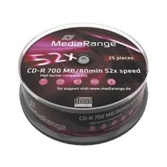 CD-R, 700MB/80min, 52x, 25 buc/set, MediaRange