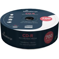 CD-R, 700MB/80min, 52x, 25 buc/set, MediaRange