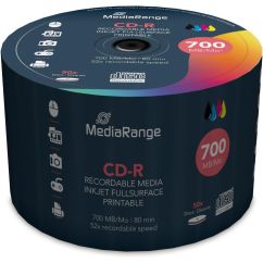 CD-R, printabil, 700MB/80min, 52x, 50 buc/set, MediaRange