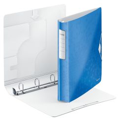 Caiet mecanic A4, 4 inele/D30mm, 52mm, albastru metalizat, Leitz Active WOW SoftClick