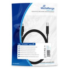 Cablu pentru imprimanta, USB A tata - USB B tata, 1.8 m, negru, MediaRange