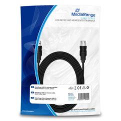 Cablu prelungire USB, USB tata - USB mama, 5m, negru, MediaRange