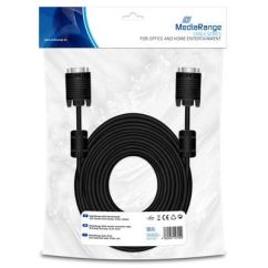 Cablu calculator/monitor, VGA tata - VGA tata, 15m, negru, MediaRange