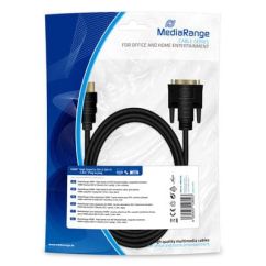 Cablu calculator/monitor, HDMI tata - DVI-D tata, 24 + 1 pini, 2m, negru, MediaRange
