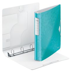 Caiet mecanic A4, 4 inele/D30mm, 52mm, turcoaz metalizat, Leitz Active WOW SoftClick