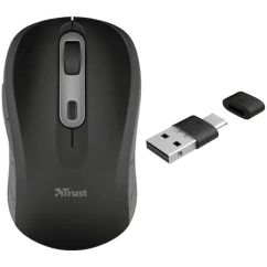 Mouse wireless, 1600 dpi, negru, Trust