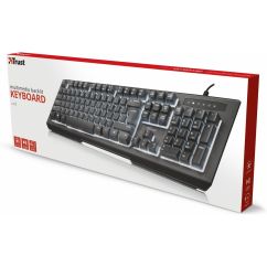 Tastatura, USB, multimedia, negru, Trust Lito