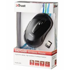 Mouse wireless, 1000 dpi, negru, Trust EasyClick