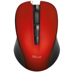 Mouse wireless, 1800 dpi, rosu, Trust Silent Click