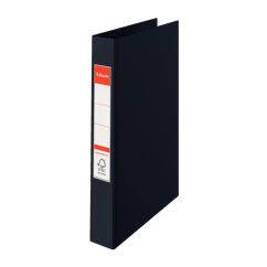 Caiet mecanic A4, 4 inele/R25mm, 42mm, negru, Esselte Standard Vivida