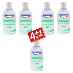 Gel igienizant pentru maini, apple, 85 ml, 4 + 1 gratis, Hygienium