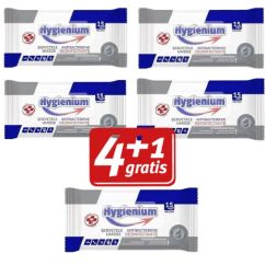 Servetele umede antibacteriene si dezinfectante, de buzunar, 15 buc/pachet, 4 + 1 gratis, Hygienium - produs BIOCID