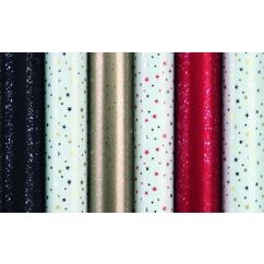 Hartie de impachetat cadouri, 70cm x 1.5m/rola, Rotolux Sparkles & Stars