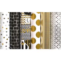 Hartie de impachetat cadouri, 70cm x 1.5m/rola, Rotolux Urban Style