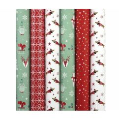 Hartie de impachetat cadouri, 70cm x 2m/rola, Rotolux Santas Helpers