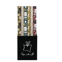 Hartie de impachetat cadouri, 70cm x 2m/rola, Rotolux Holiday Season