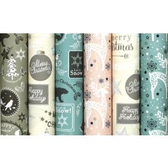 Hartie de impachetat cadouri, 70cm x 2m/rola, Rotolux Let It Snow