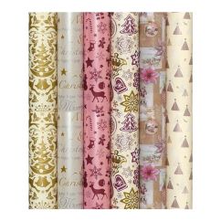 Hartie de impachetat cadouri, 70cm x 2m/rola, Rotolux Sweet Santa