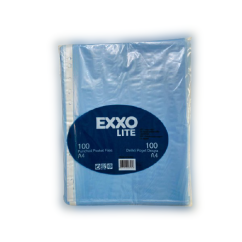 Folii de protectie A4,  40 microni, 100 buc/set, albastru deschis transparent, Exxo