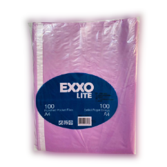 Folii de protectie A4,  40 microni, 100 buc/set, mov transparent, Exxo