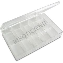 Cutie de sortare, 10 compartimente, 12x7.5x2.3cm, plastic, Meyco