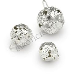 Accesorii creatie, clopotei metalici rotunzi, Ø 14mm, 6 buc/set, argintiu, Meyco