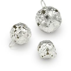 Accesorii creatie, clopotei metalici rotunzi, Ø 14mm, 6 buc/set, argintiu, Meyco
