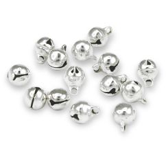 Accesorii creatie, clopotei metalici rotunzi, Ø 6mm 20 buc/set, argintiu, Meyco