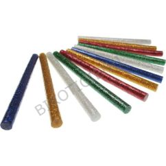 Rezerve silicon cu sclipici, 10cm, 12 buc/set, diferite culori, Meyco