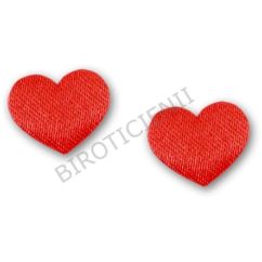 Accesorii creatie, inimi din satin, Ø 13mm, 75 buc/set, rosu, Meyco